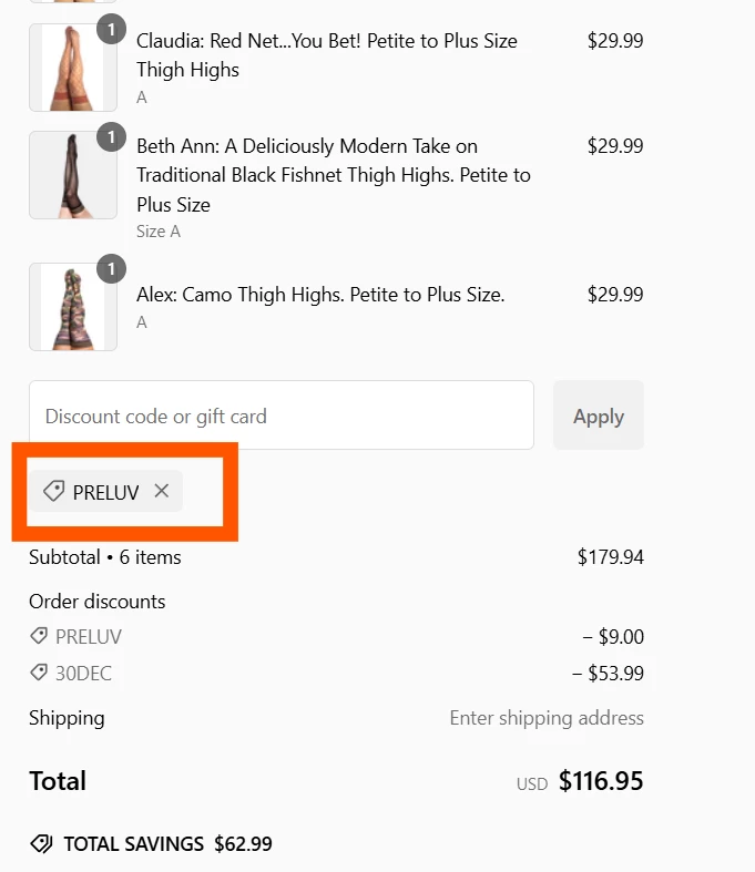 Kixies verified Coupon code PRELUV